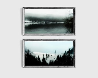 Peak District Winter Landscape Photo: Nature Wall Art (Digital Download)