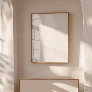 50X70 Big thin wood frame mockup , ratio 5x7 to 50x70 | frame for digital prints showcasing | vertical psd frame mockup | digital download.