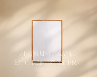 A3 Wood Frame Mockup | Realistic Interior Display (Digital Download)