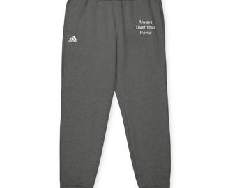 Fleece Joggers, Always Trust Your Horse Design - Equestrian Gift, Horse Lover Apparel, Comfy Lounge Pants, Riding Enthusiast Pajamas,