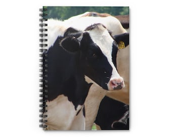 Holstein Cow Spiral Notebook - Ruled Line, Cattle Owners, Rancher, Farmer