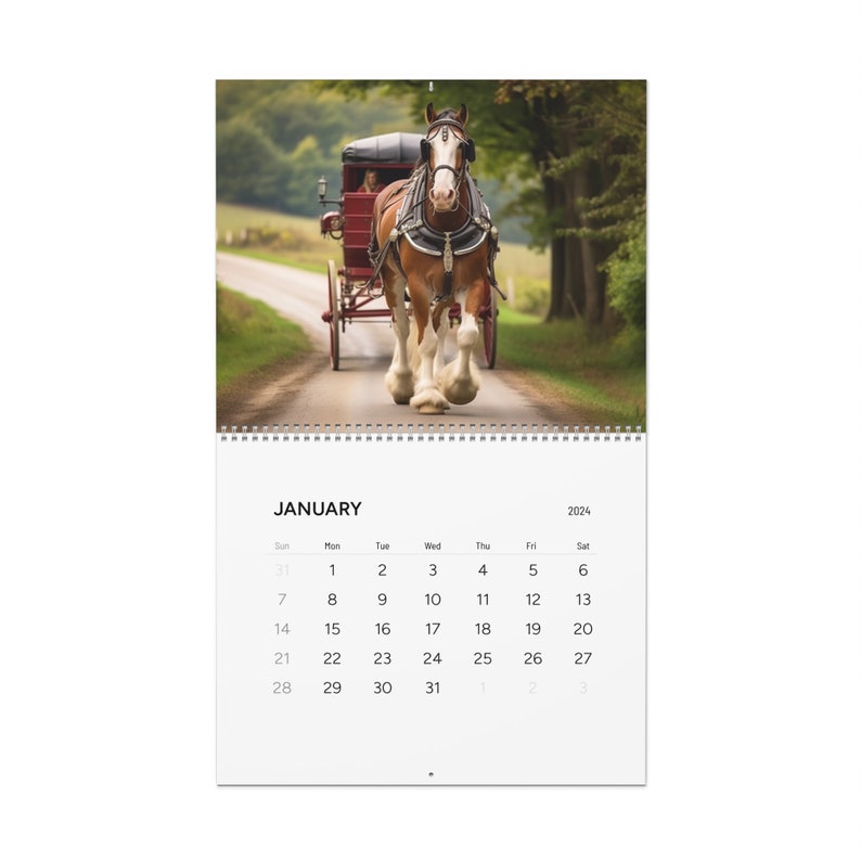 Clydesdale Calendar, Clydesdale, Clydesdale Gift, Clydesdale Horse