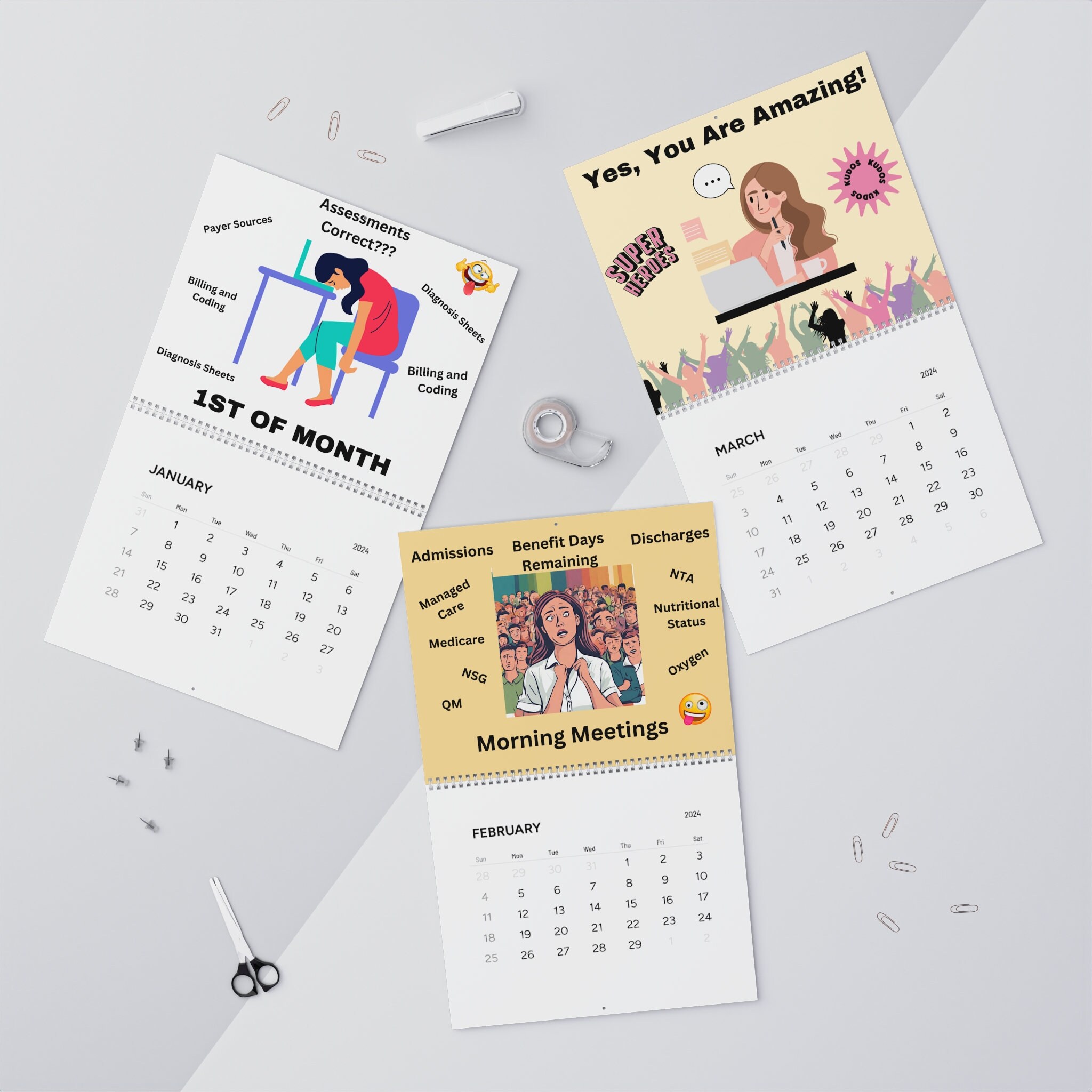 MDS Nurse Calendar, MDS Calendar, MDS Nurse, Mds Nurse Gift, Mds Nurse