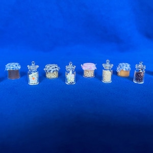 Glass Kitchen Miniatures, set of 10
