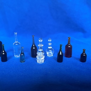 Glass Bar/Pub Miniatures, set of 10