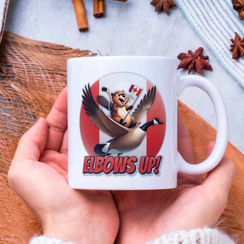 ForeverUnfiltered Elbows Up Canada Coffee Mug - Thumbnail 2