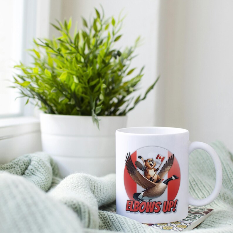 ForeverUnfiltered Elbows Up Canada Coffee Mug - Thumbnail 4