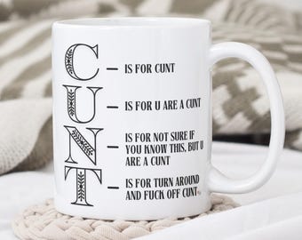 Funny Adult Cunt Mug - Cunt Description Mug - Inappropriate Joke Mug - Offensive Drinkware - Bold Design - Rude Mug - Gag Gifts - LGBTQ Gift