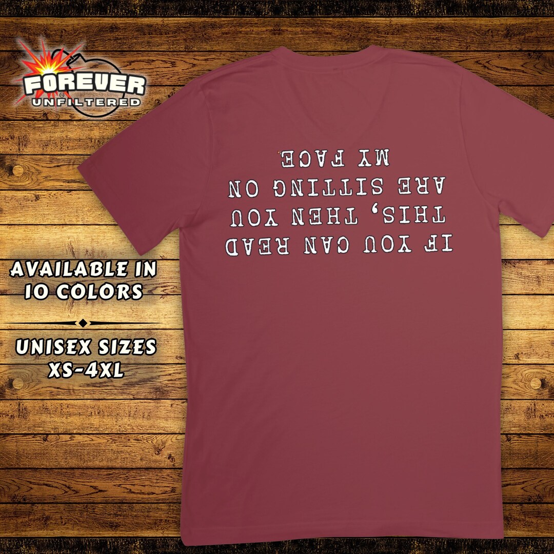 T-shirt Nera Uomo 'Sit On My Face' - Divertente, Offensiva, Sarcastica - Idea Regalo