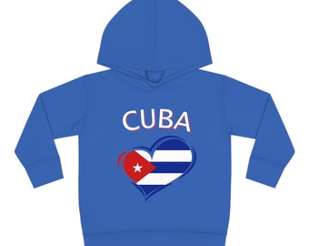 Cuban Toddler Fleece Pullover | Cuban Love Attire | Cuban Pride Sweatshirt for Kids | Souvenirs of Cuba | Toddler Hoodie Apparel