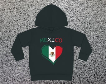 Mexikanischer Fleecepullover für Kleinkinder | Mexikanische Liebeskleidung | Mexican Pride Sweatshirt für Kinder | Souvenirs aus Mexiko | Kleinkind-Hoodie-Bekleidung