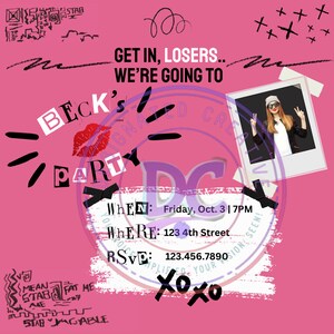 Custom Social Media Party Invite Package - Mean Girls Theme