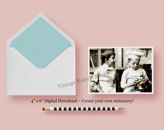 Digital Download (4" x 6") - Chef with Copper Pot - Vintage Boys