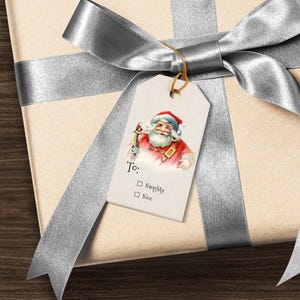 Frech oder nett Santa Geschenkanhänger
