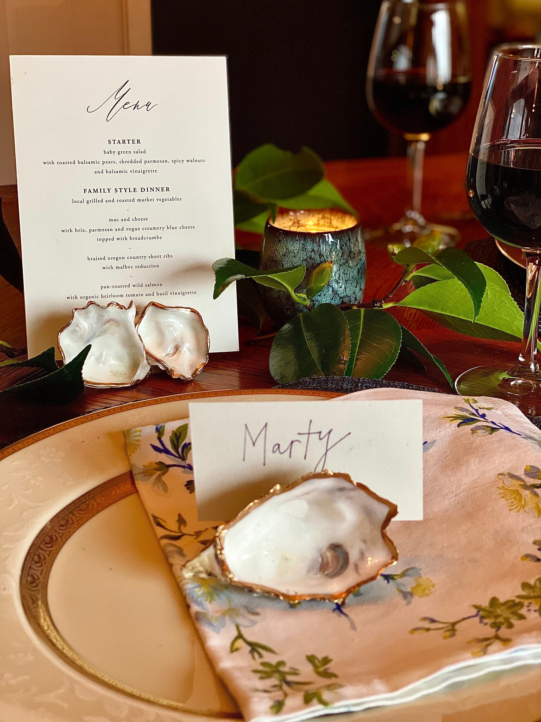 Gold Oyster Shell Table Number Holders: Coastal Wedding Decor - Etsy