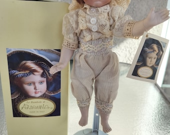Creazioni Marigio,italy, Biscuit Porcelain Jointed Doll With
