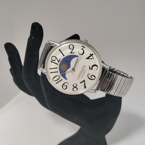 Reloj de pulsera Vintage Concepts de cuarzo, delgado y con esfera grande - Mujer