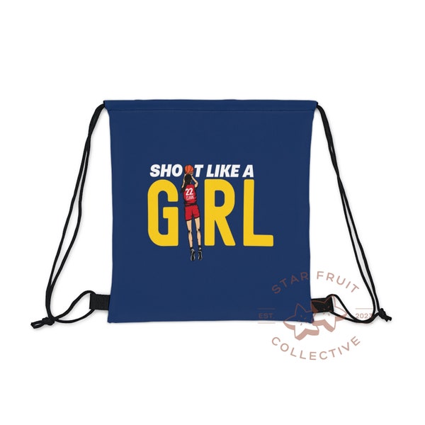 Shoot Like A Girl Drawstring Bag, Basketball Sports Bag, C. Clark Basketball Bag, Basketball Gift for Girls, C. Clark Fan Gift, Birthday Gif