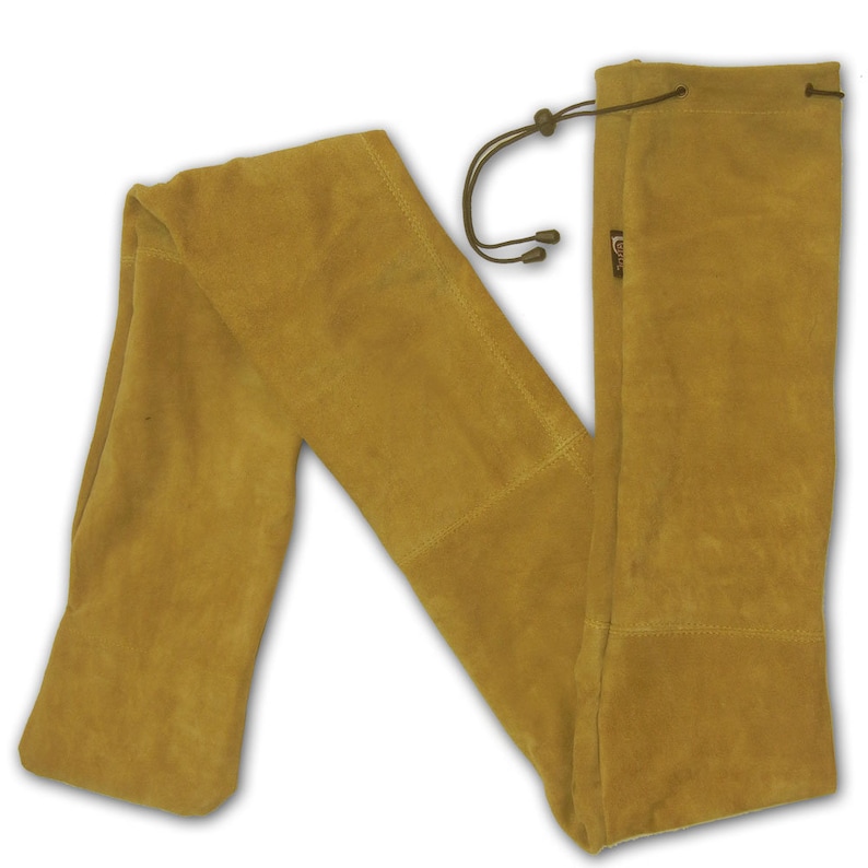 Traditioneel jagen, indoor outdoor boogschieten 66 x 7 inch handgemaakt suède leer recurve/paard/handboog tas/hoes/hoes/hoes/sok/boogmouw Brown