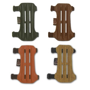 Outdoor Indoor Archery Target Practicing/Hunting Recurve/Compound Longbow Suede&Full Grain Leather Arm Guard Wrist Protector/Forearm Bracer