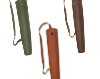 Traditionelle Jagd Outdoor Indoor Ziel Bogenschießen Recurve Verbindung / Langbogen Vollnarbenleder Schulter Zurück Pfeil Köcher Tasche