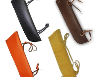 Bolsa de cuero hecha a mano para arco de contrabajo, carcaj para contrabajos de cuerda, orquestales y verticales