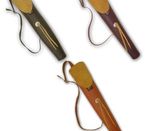 Traditionelle Jagd Outdoor Indoor Ziel Bogenschießen Recurve Verbindung / Langbogen Vollnarbenleder Schulter Zurück Pfeil Köcher Tasche