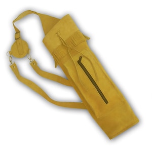 Chasse traditionnelle, extérieur, intérieur, cible, tir à l&#39;arc, arc classique/arc à poulies/arc long, sac à bandoulière fait main en cuir suédé, flèche arrière carquois