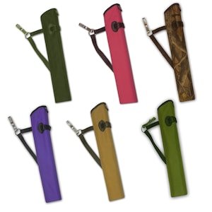 Traditional Hunting, Outdoor Indoor Target Archery Recurve/Longbow 2 Tubes Nylon Fabric Side/Waist/Hip Mohican Arrow Quiver Bag