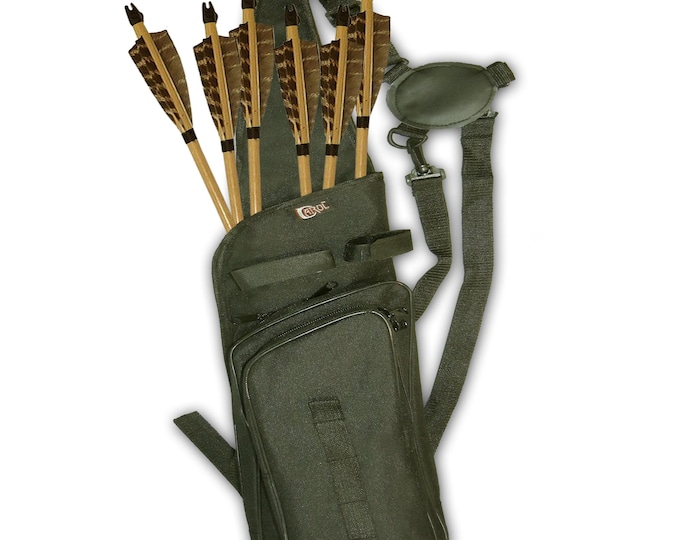 Archery Arrow Quiver Bag With Limbs & Riser Pocket Hunting,outdoor ...