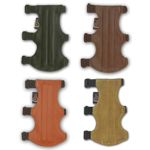 Outdoor Indoor Archery Target Practicing/Hunting Recurve/Compound Longbow Suede&Full Grain Leather Arm Guard Wrist Protector/Forearm Bracer