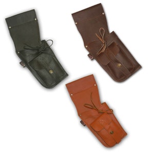 Traditional Outdoor Indoor Target Archery/Longbow /Recurve/Compound Bow Full Grain Leather Handmade Hunting Bag Hip Side Arrow Quiver