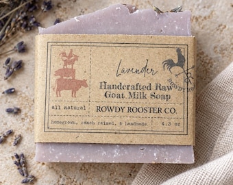 Goat Milk Soap Safe Baby Shower Gift Handmade Natural Essential Oil Lavender Bar Organic Moisturizing Skin Care Sensitive Dry Farmhouse Bath