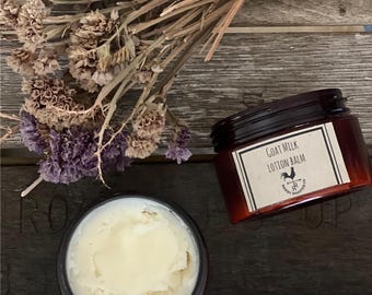 Goat Milk Lotion Balm for Dry Skin Hydrating Shea Butter Solid Lotion Eczema Cream Beeswax Moisturizing Organic Lotion for Men Cracked Hands