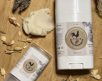 Natural Deodorant Stick Aluminum Free Tallow Handmade Organic Body Care Sensitive Skin Magnesium Formula Beeswax Coconut Shea Butter