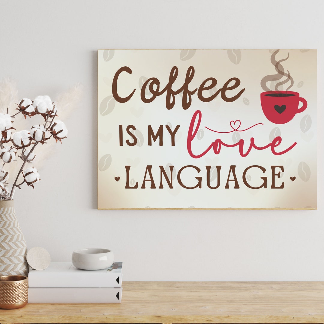 Coffee Bar, Kitchen Decor, Canvas Print, Coffee Lover, Coffee Station