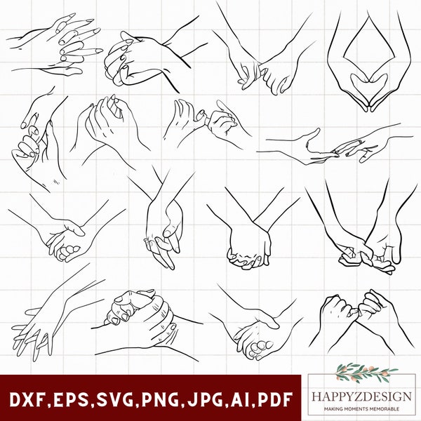 Couple holding hands svg bundle, Holding hands svg, Couple hands svg, Best friends holding hands, Relation svg, Lovers svg