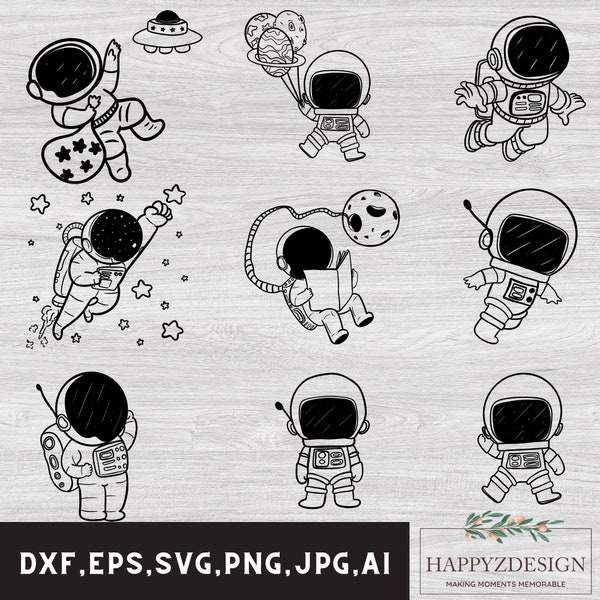 Astronaut svg png, Cute astronaut space svg, Universe svg, Kids astronaut svg, Cut files for cricut