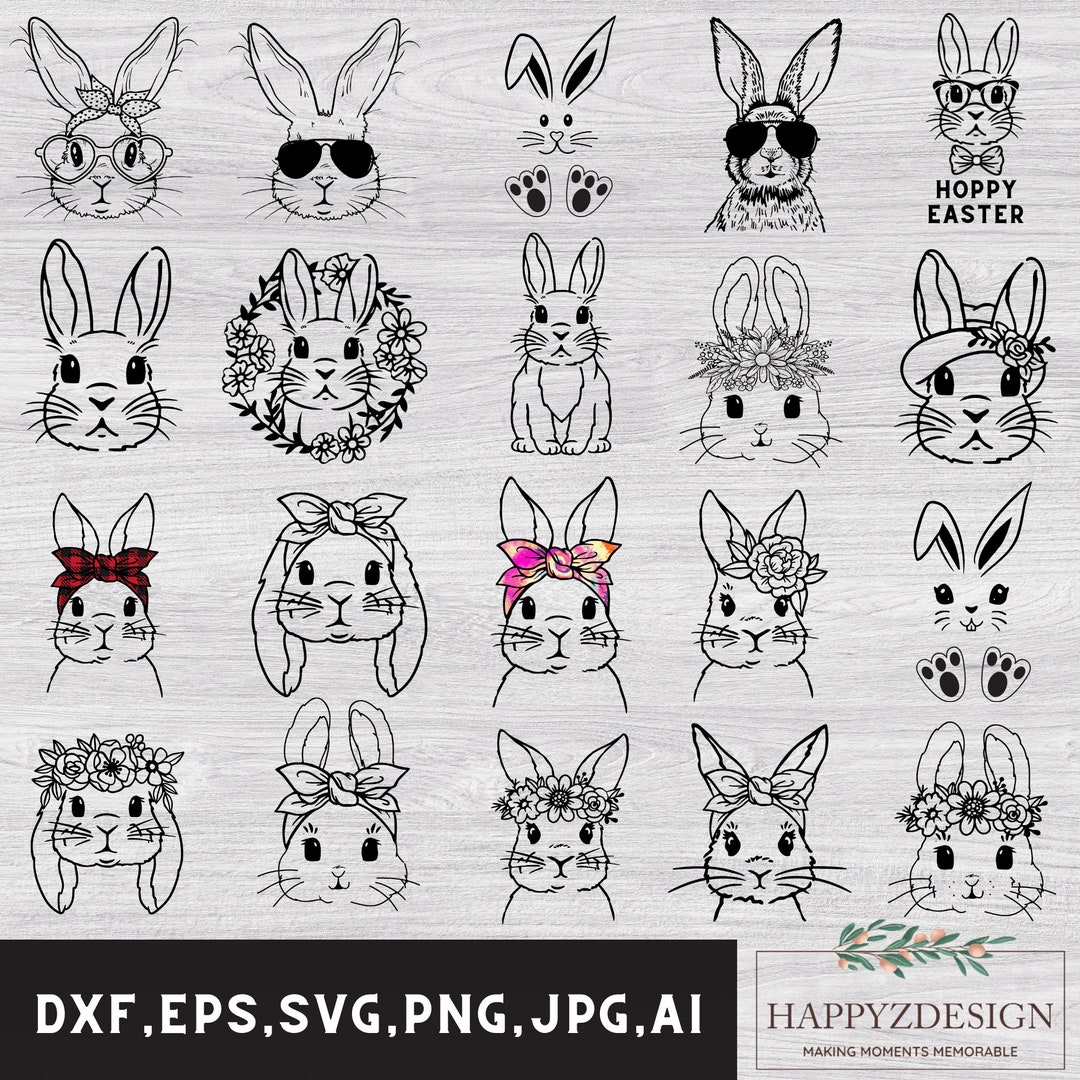 Bunny Face Svg,bunny Svg,cute Easter Bunny Svg,bunny Face Svg,bunny