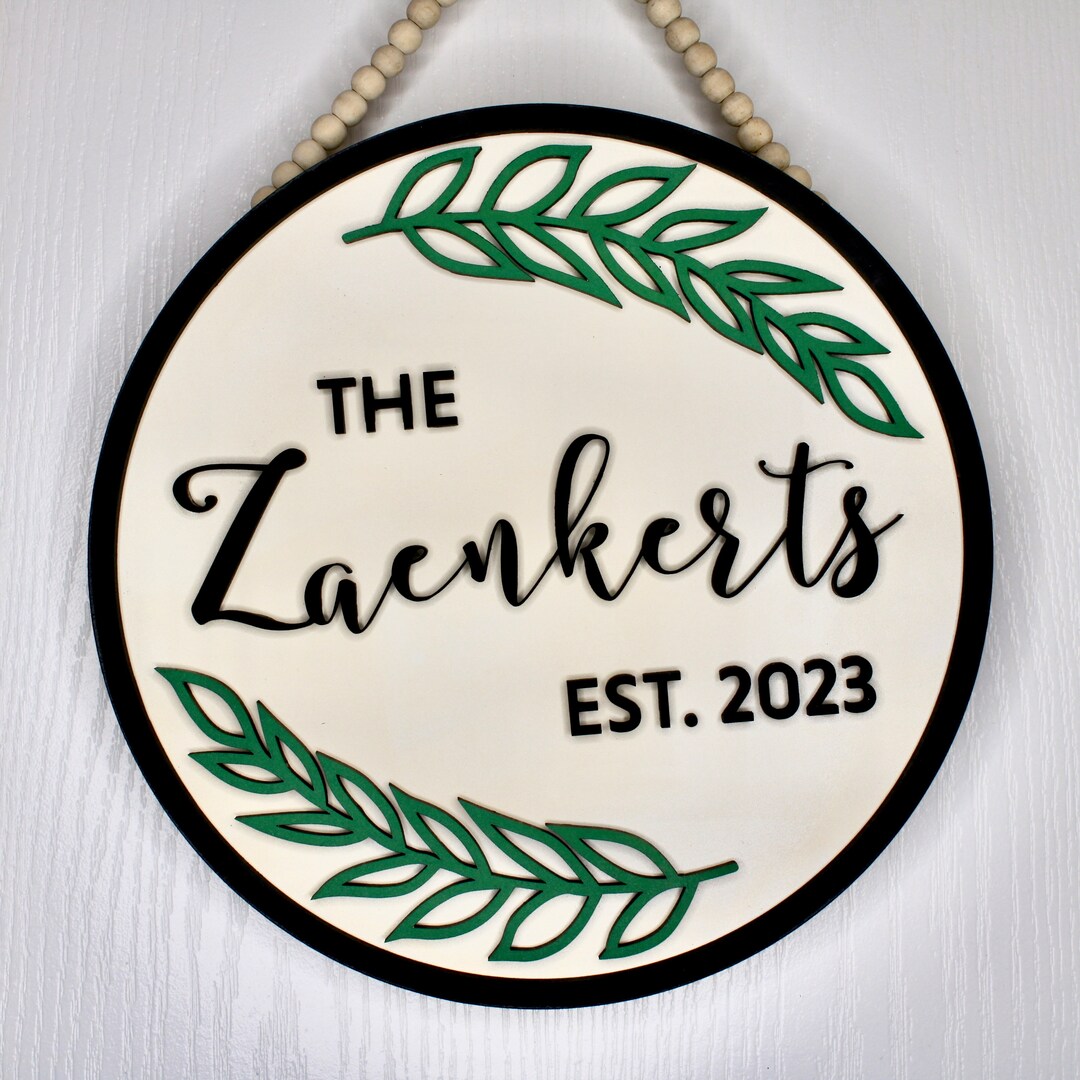 Custom Wood Family Logo Sign Etsy