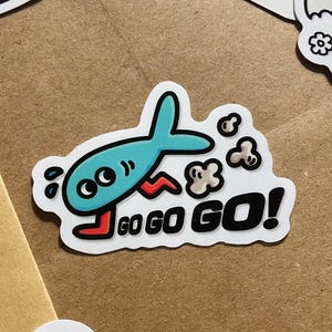 Go Go Go! Running Fish sticker