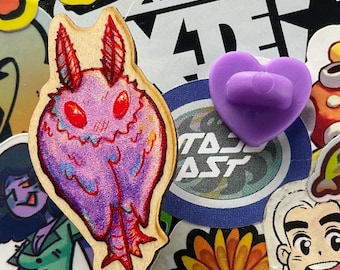 Mothman wooden pin