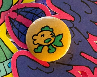 Funny Fish pin badge