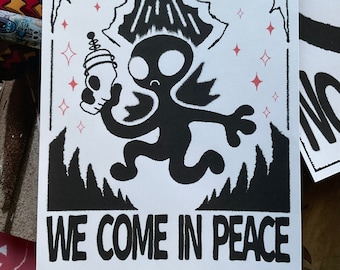 Alien Ufo print