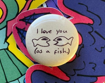 Fish Lovers pin badge