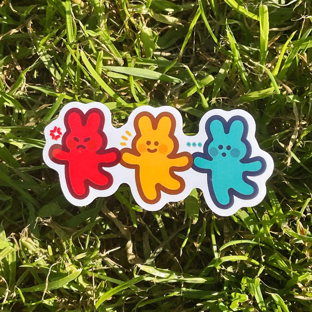 Singer Rabbit Mac Sticker Little Rabbits Easter Sticker - Etsy