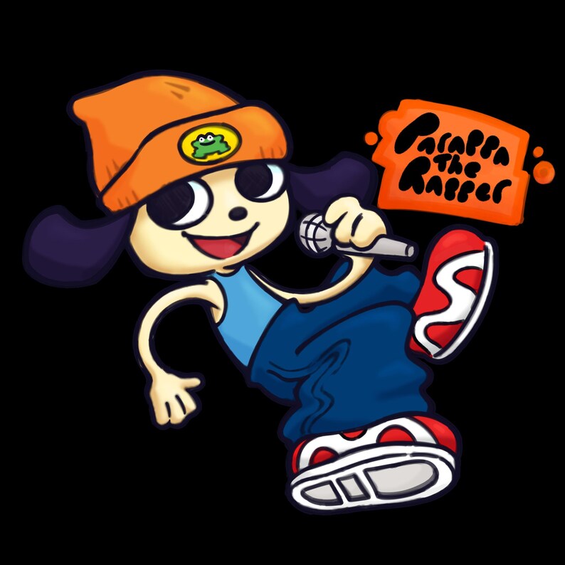 Parappa The Rapper Text Parappa the Rapper Acrylic Pin Badge - Etsy