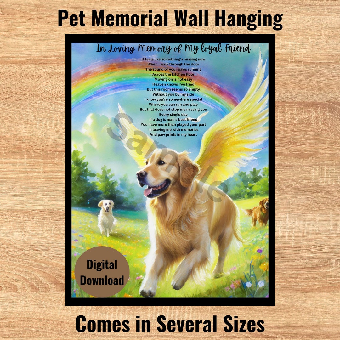 Pet Loss Gift Printable Pet Loss Poem Wall Art Digital Print Pet Loss Card Gift for Pet Loss Pet ...