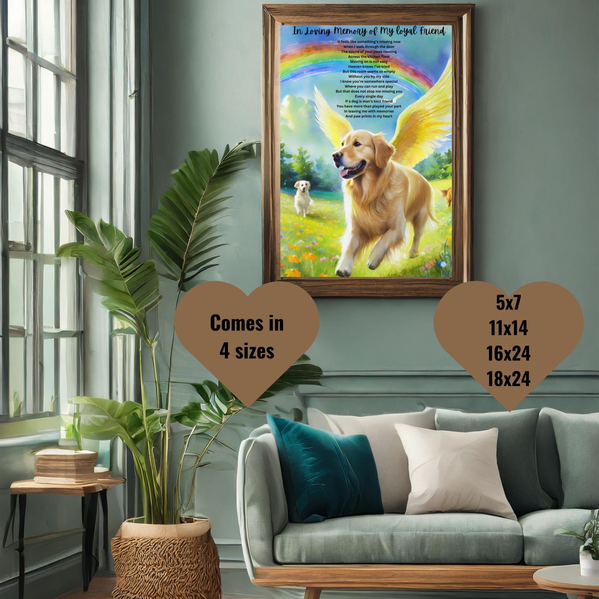 Pet Loss Gift Printable Pet Loss Poem Wall Art Digital Print Pet Loss Card Gift for Pet Loss Pet ...