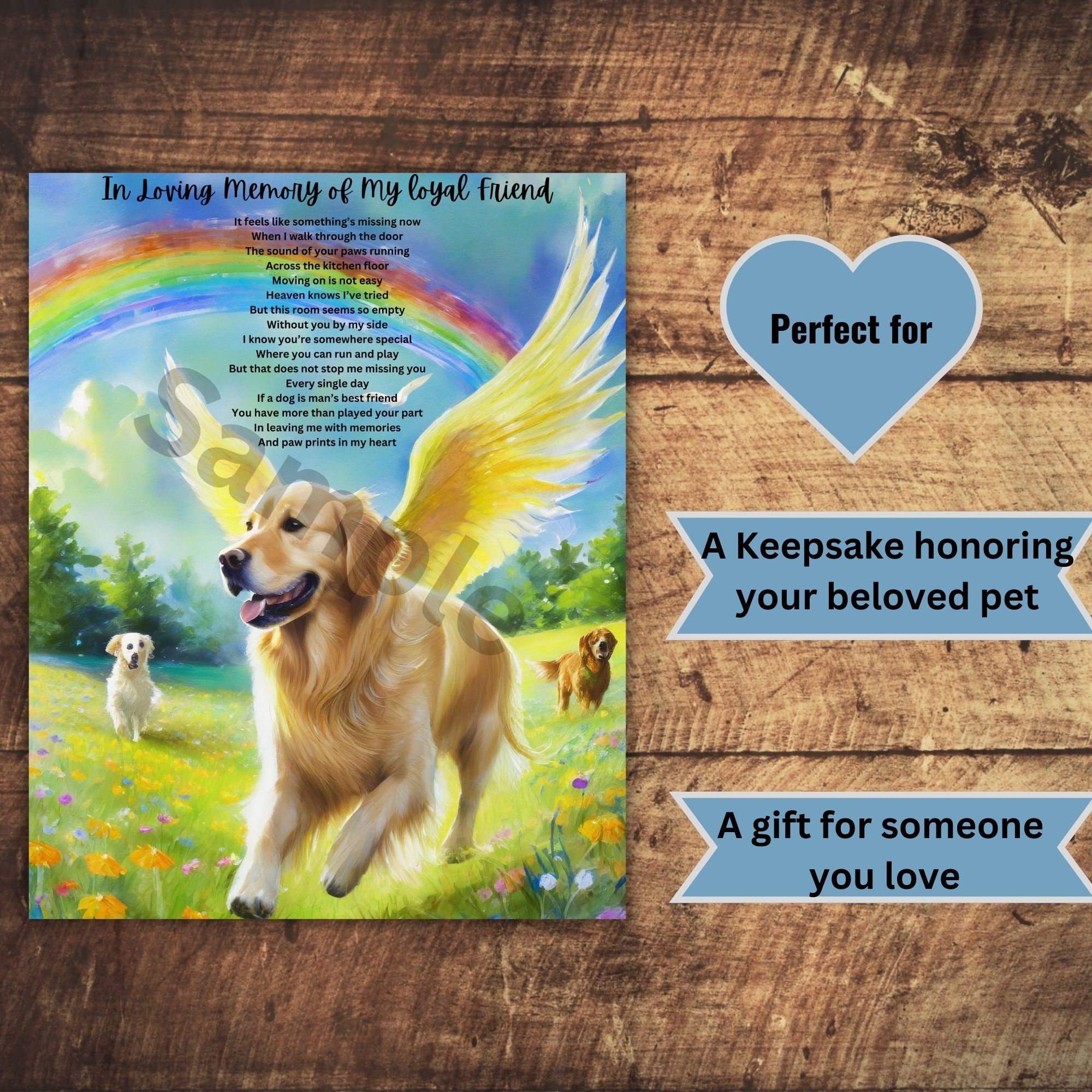 Pet Loss Gift Printable Pet Loss Poem Wall Art Digital Print Pet Loss Card Gift for Pet Loss Pet ...